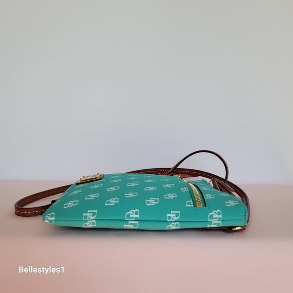 DOONEY & BOURKE Gretta Signature Logo Print Small Crossbody-Sea Foam color⭐ - Picture 11 of 16